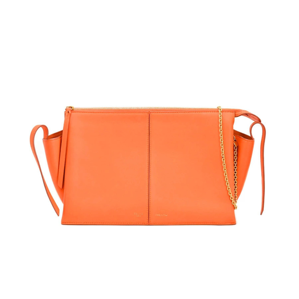 Celine Trifold Shoulder Bag Orange